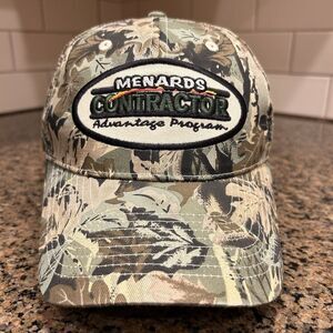 Menards Contractor Advantage Program Cap Hat Camouflage‎ Strap Back Adjustable